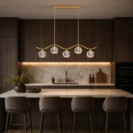 Wave Crystal Brass Linear Pendant Light | Luxury Crystal Lighting - Image 5