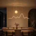 Moon Wave LED Linear Pendant Light | Modern Minimalist Lighting - Image 7