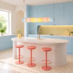 Macaron Glass Linear Pendant Light | Modern Colorful LED Lighting - Image 5