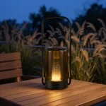 Rechargeable Outdoor Lantern | Smoked Glass LED Patio Light - Image 3