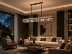Modern Disc Glass Linear Pendant Light | Luxury Lighting - Image 9