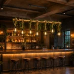 Rustic Wooden Beam Linear Pendant Chandelier with Rope - Image 2