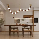 Walnut Necklace LED Linear Pendant Light | Wabi-Sabi Lighting - Image 2