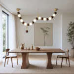 Walnut Necklace LED Linear Pendant Light | Wabi-Sabi Lighting - Image 3