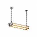 Industrial Dual-Tube LED Pendant Light | Vintage Linear Lighting