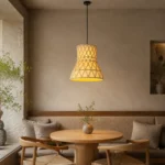 Woven Gourd LED Pendant Light | Natural Bamboo Lighting - Image 2