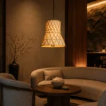 Woven Gourd LED Pendant Light | Natural Bamboo Lighting - Image 3