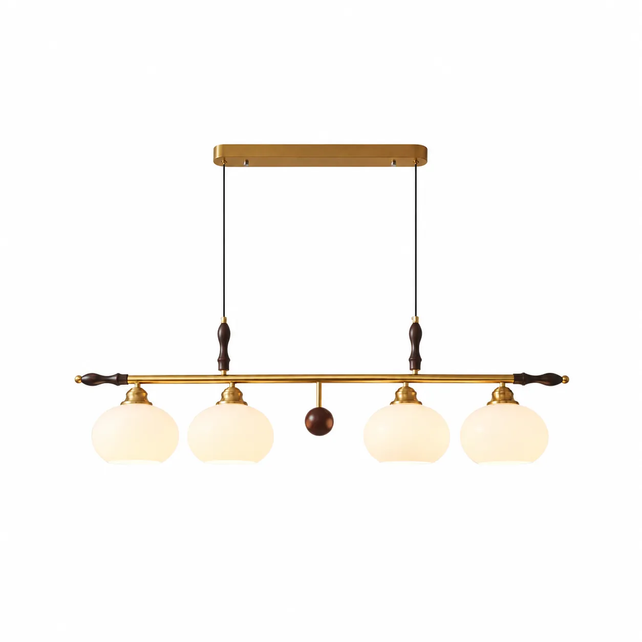 90a5b624-203f-452c-a9f0-c6e6beb99a22_11zon Vintage Brass & Wood Linear Pendant Light | Opal Glass - Image 1