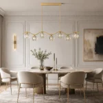 Wave Crystal Brass Linear Pendant Light | Luxury Crystal Lighting - Image 11