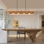 Modern Disc Glass Linear Pendant Light | Luxury Lighting - Image 7