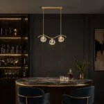 Wave Crystal Brass Linear Pendant Light | Luxury Crystal Lighting - Image 7