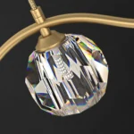 Wave Crystal Brass Linear Pendant Light | Luxury Crystal Lighting - Image 10