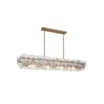Modern Disc Glass Linear Pendant Light | Luxury Lighting