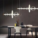 Glass Orb Halo LED Linear Pendant Light | Modern Luxury Lighting - Image 5