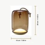 Portable Glass LED Lantern | Modern Outdoor Ambient Light - Image 6