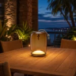 Portable Glass LED Lantern | Modern Outdoor Ambient Light - Image 4