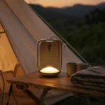 Portable Glass LED Lantern | Modern Outdoor Ambient Light - Image 2