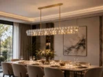 Modern Disc Glass Linear Pendant Light | Luxury Lighting - Image 6