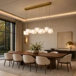 Modern Alabaster Brass Linear Pendant Light | Luxury Lighting - Image 6