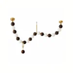 Walnut Necklace LED Linear Pendant Light | Wabi-Sabi Lighting
