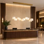 Modern Alabaster Brass Linear Pendant Light | Luxury Lighting - Image 4