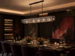 Modern Disc Glass Linear Pendant Light | Luxury Lighting - Image 4