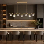 Wave Crystal Brass Linear Pendant Light | Luxury Crystal Lighting - Image 2