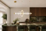 Glass Orb Halo LED Linear Pendant Light | Modern Luxury Lighting - Image 2