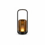 Rechargeable Outdoor Lantern | Smoked Glass LED Patio Light