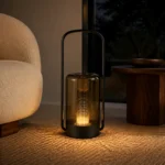 Rechargeable Outdoor Lantern | Smoked Glass LED Patio Light - Image 5