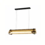 Modern Amber Glass Linear Pendant Light | LED Lighting
