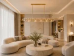 Modern Disc Glass Linear Pendant Light | Luxury Lighting - Image 3
