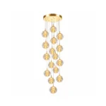 Crystal Glass Staircase Chandelier | Modern Luxury LED