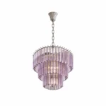 Modern Purple Glass Chandelier | Luxury Art Deco Lighting