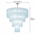French Icy Blue Glass Chandelier | Luxury Lighting - Image 8