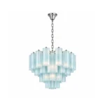 French Icy Blue Glass Chandelier | Luxury Lighting