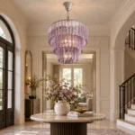 Modern Purple Glass Chandelier | Luxury Art Deco Lighting - Image 4