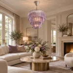 Modern Purple Glass Chandelier | Luxury Art Deco Lighting - Image 3