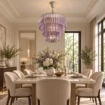 Modern Purple Glass Chandelier | Luxury Art Deco Lighting - Image 2
