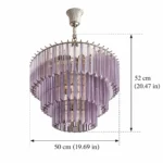 Modern Purple Glass Chandelier | Luxury Art Deco Lighting - Image 6