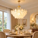 Pearl Shell Glass Chandelier | French Luxury Lighting - Image 4