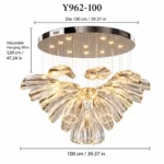 Bloom Glass Petal Chandelier | Modern Luxury Lighting - Image 7