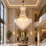 Luxury Glass Leaf Crystal Chandelier | French Lighting - Image 4