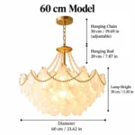 Pearl Shell Glass Chandelier | French Luxury Lighting - Image 6