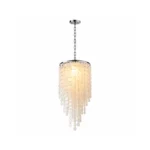Cascading Shell Disc Chandelier | Modern Luxury Lighting