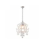 French Crystal Beaded Chandelier | Vintage White Light