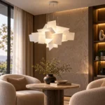 Modern Sculptural Acrylic Pendant Light | Geometric Design - Image 2