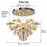 Bloom Glass Petal Chandelier | Modern Luxury Lighting - Image 6