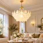 Pearl Shell Glass Chandelier | French Luxury Lighting - Image 2