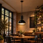 Vintage Industrial Pendant Light | Warehouse Metal Lamp - Image 4